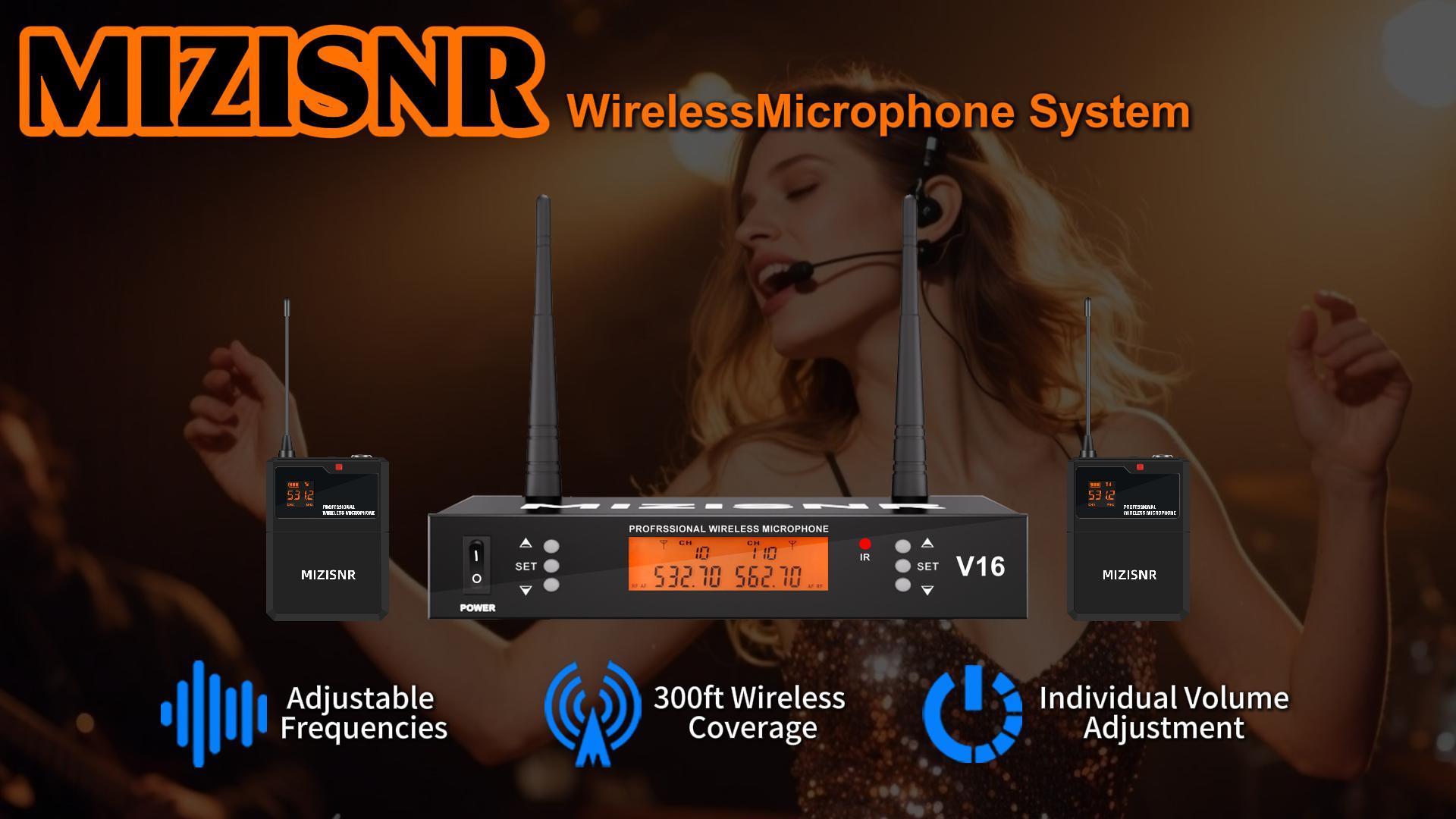 Amazon.com: MIZISNR 2 Channel Wireless Lapel Microphone, Set of 2